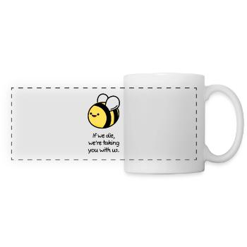Sauvez les abeilles - Mug panoramique contrasté et blanc - blanc - Devant