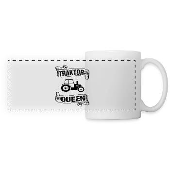 Tracteur - Mug panoramique contrasté et blanc - blanc - Devant