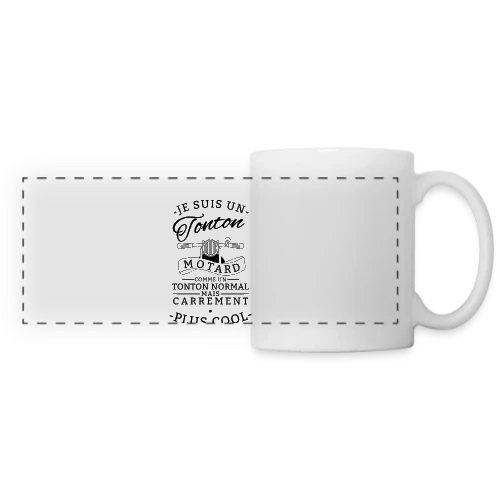 T-shirt Tonton Motard : Carrément le Plus Cool ! - Mug panoramique contrasté et blanc
