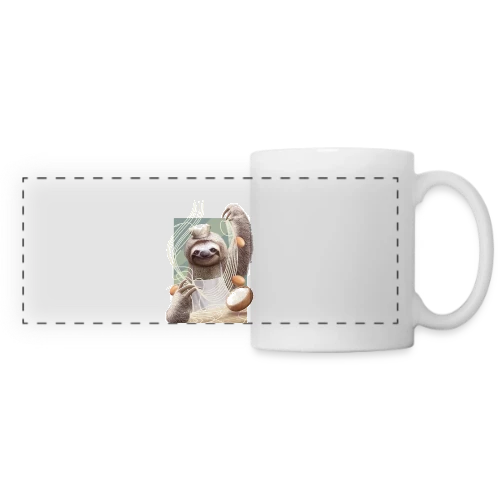 Paresseux Maître des Nouilles - Mug panoramique contrasté et blanc