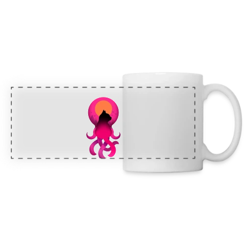 Octo-Chat Fantastique - Mug panoramique contrasté et blanc