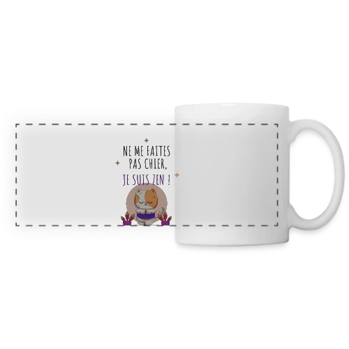 Je suis zen, ne me faites pas chier ! - Mug panoramique contrasté et blanc