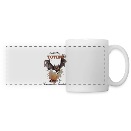 Chauve-souris Mon Animal Totem - Mug panoramique contrasté et blanc