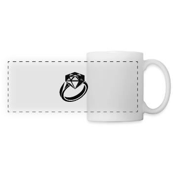 Simple diamond ring for special occasions - Panoramic Mug - white - Front