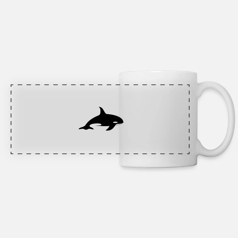 Elegant orca symbol - Panoramic Mug - white