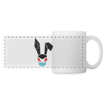 Crazy Easter with MNS mask - geometric - Panoramic Mug - white - Front