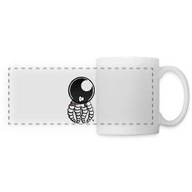 Maquette de Mug panoramique contrasté et blanc - Cosmo Poulpe à imprimer et personnaliser