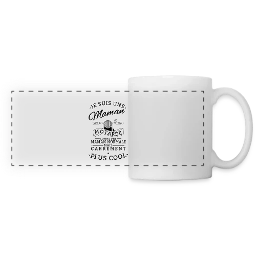 Maman Motarde : L'Asphalte au Coeur - Mug panoramique contrasté et blanc