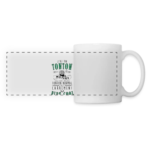 Mon Tonton Motard, le plus cool ! - Mug panoramique contrasté et blanc