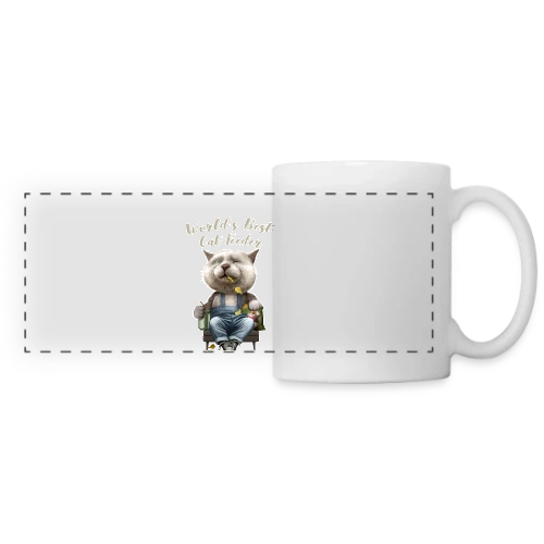Meilleur Nourrisseur de Chats - Mug panoramique contrasté et blanc