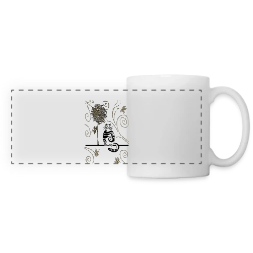 Félin Mystérieux - Mug panoramique contrasté et blanc
