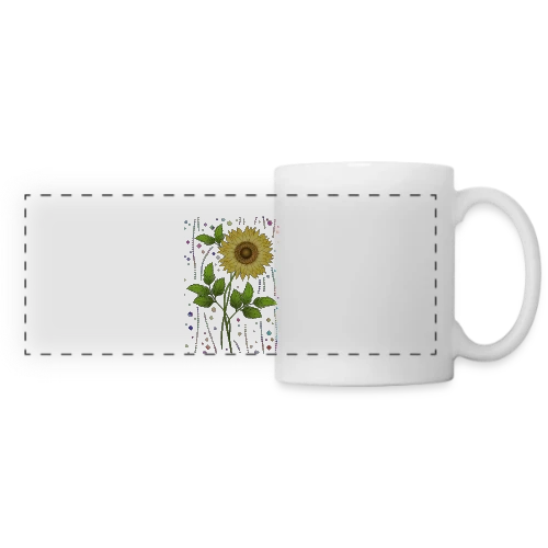 Éclat Floral - Mug panoramique contrasté et blanc