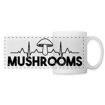 Mushrooms Heartbeat Vintage - Panoramic Mug - white - Front
