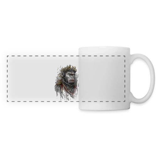 César l'Empereur Singe - Mug panoramique contrasté et blanc
