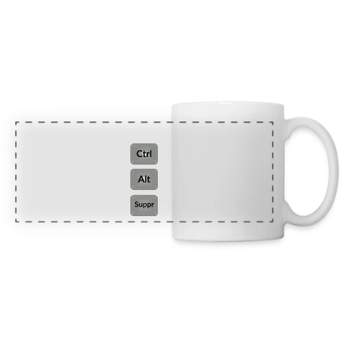 Ctrl Alt Suppr : Redémarrez l'Humour - Mug panoramique contrasté et blanc