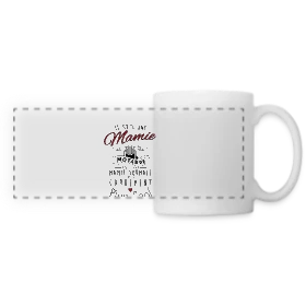 Maquette de Mug panoramique contrasté et blanc « Mamie Motarde Super Cool » à imprimer et personnaliser