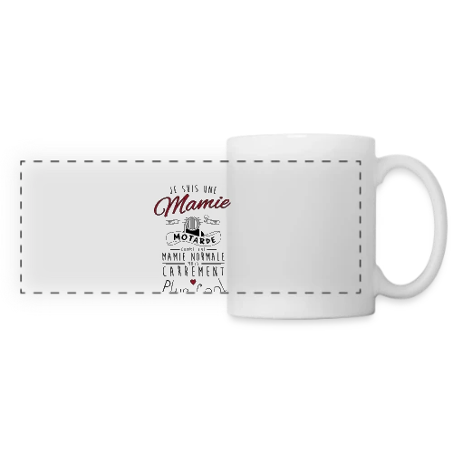 Mamie Motarde Super Cool - Mug panoramique contrasté et blanc