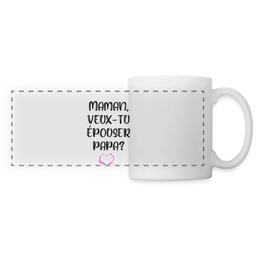 Demande en Mariage Enfant - Mug panoramique contrasté et blanc
