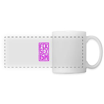Fuck sexism - Panoramic Mug - white - Front