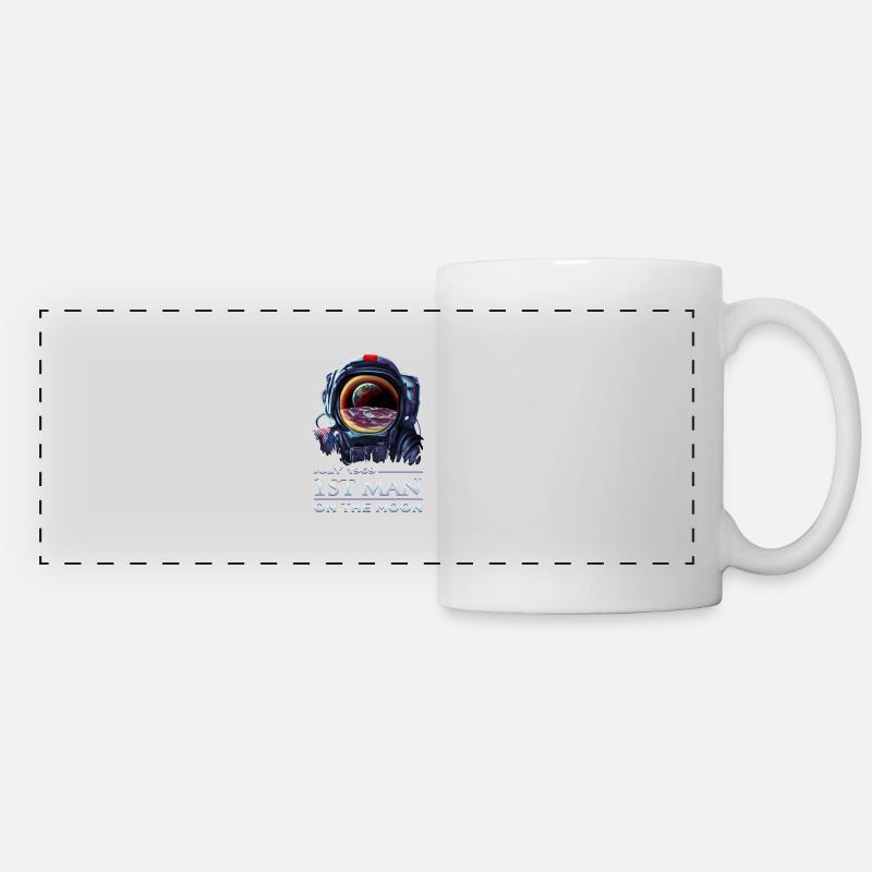 Astronaute 1969 premier homme sur la lune - DK Studio - Mug panoramique contrasté et blanc - blanc