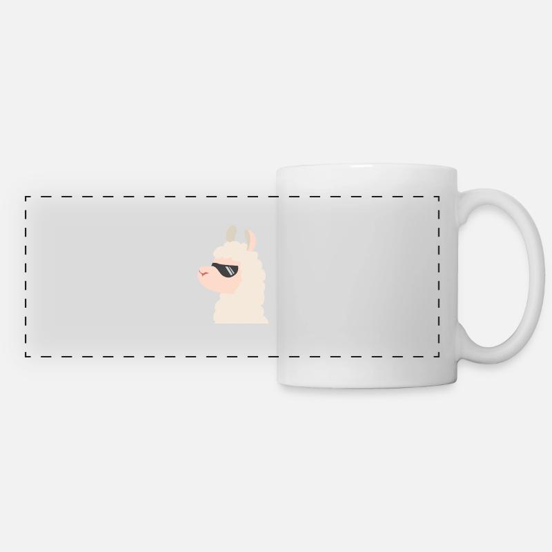 Llama Sonnenbrille Alpaca Geschenk - Panoramatasse - Weiß