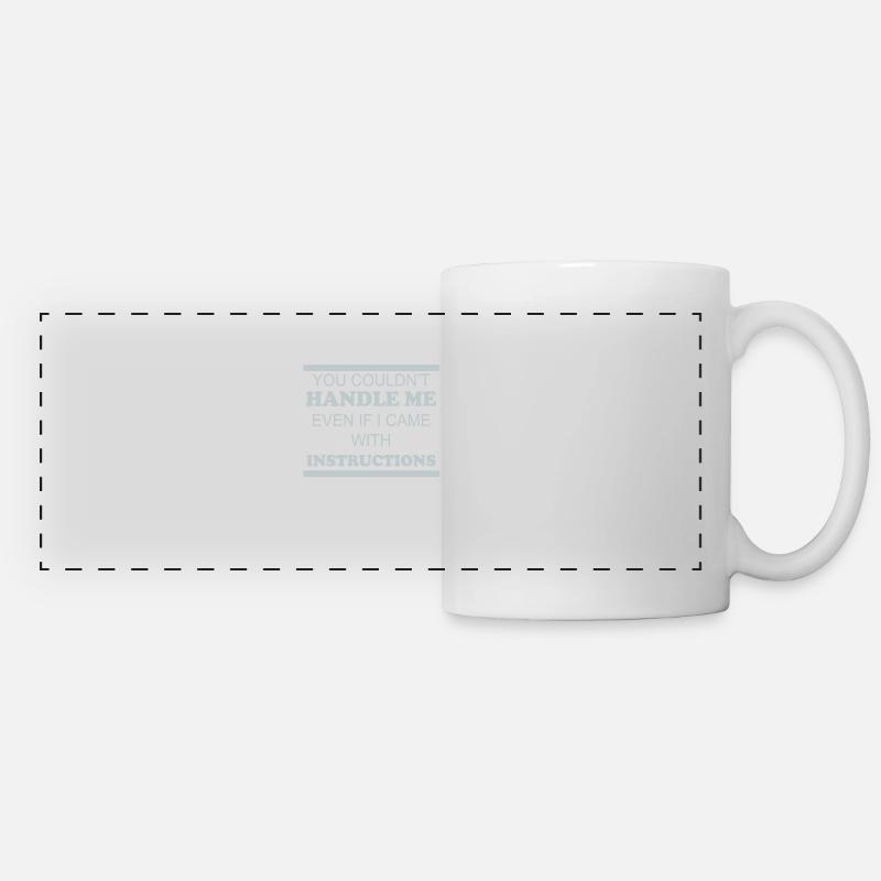 cant handle me - Panoramic Mug - white