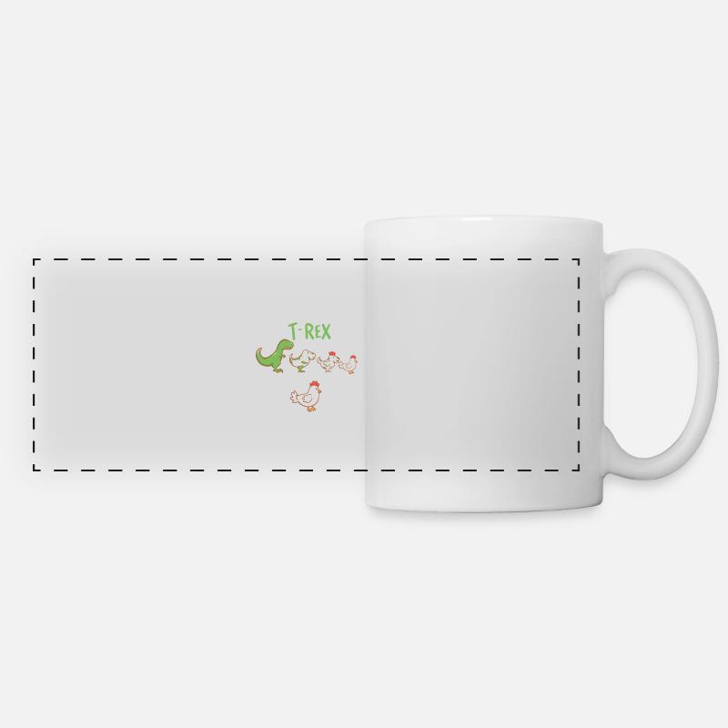 Evolution Of The T-Rex RAWR! Dino chicken gift - Panoramic Mug - white