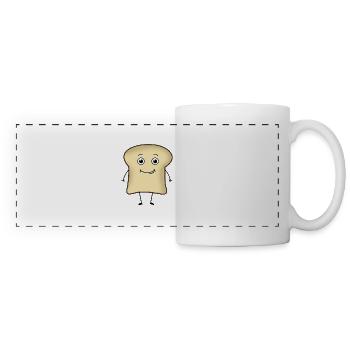 Toast Toast Pain Conception De Chemise De Pain - Mug panoramique contrasté et blanc - blanc - Devant
