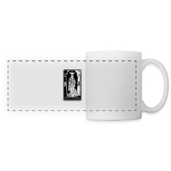 Haute prêtresse Tarot Cartes Devins Devins - Mug panoramique contrasté et blanc - blanc - Devant
