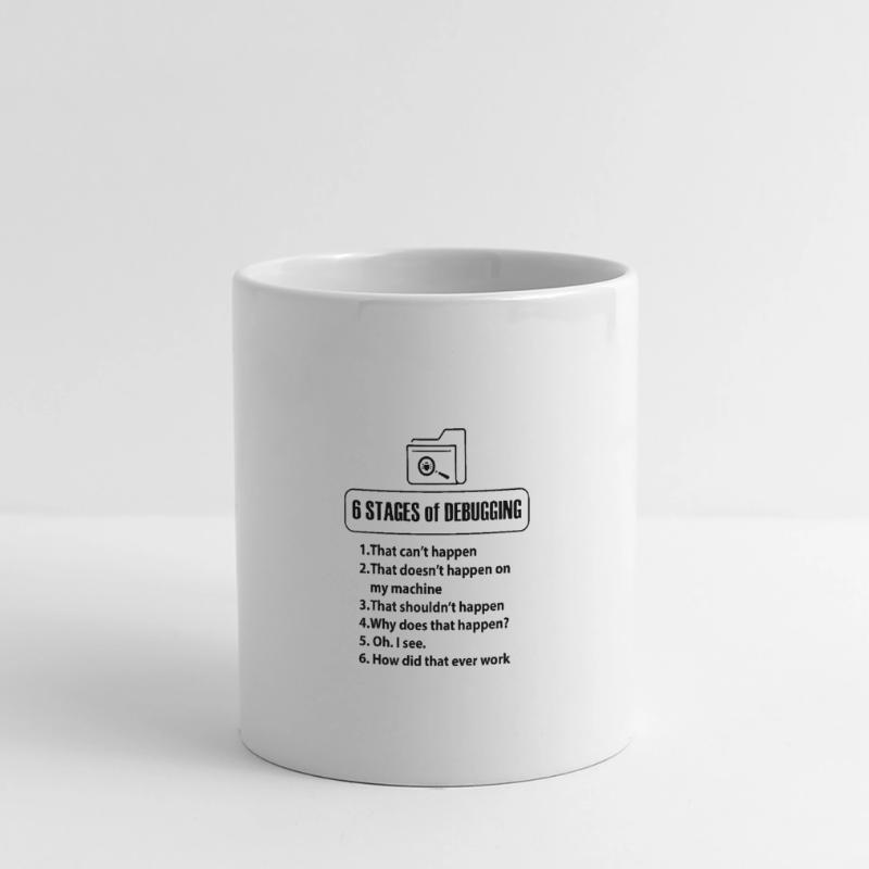 Cadeaux Programmeur Nerd Bug Developer Mug panoramique contrasté et blanc