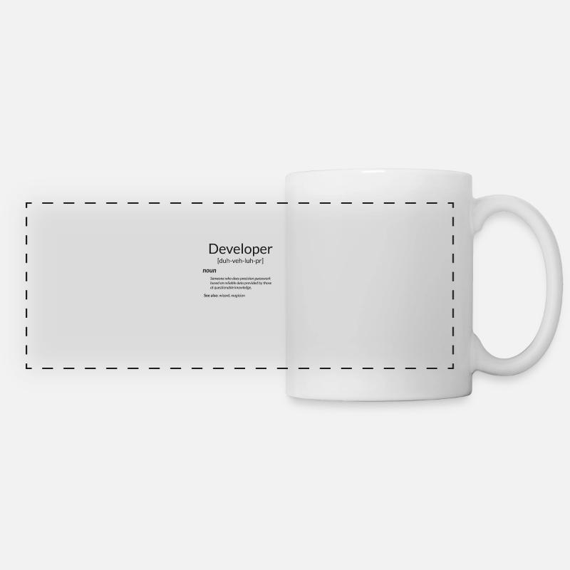 Funny Developers Gift Developer Definition Gift - Panoramic Mug - white