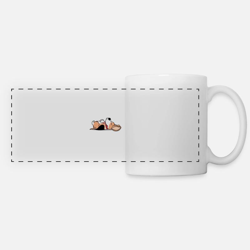 Cadeau de chien Beagle chiot beagle beagle - Mug panoramique contrasté et blanc - blanc