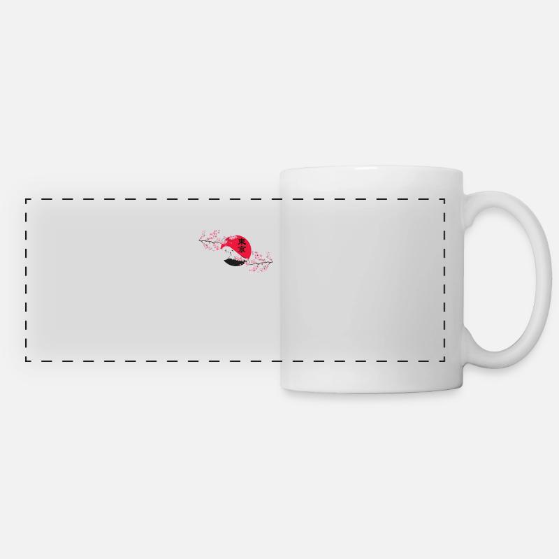 Tokyo Japan Funny Mountain Tree Lovers - Panoramic Mug - white