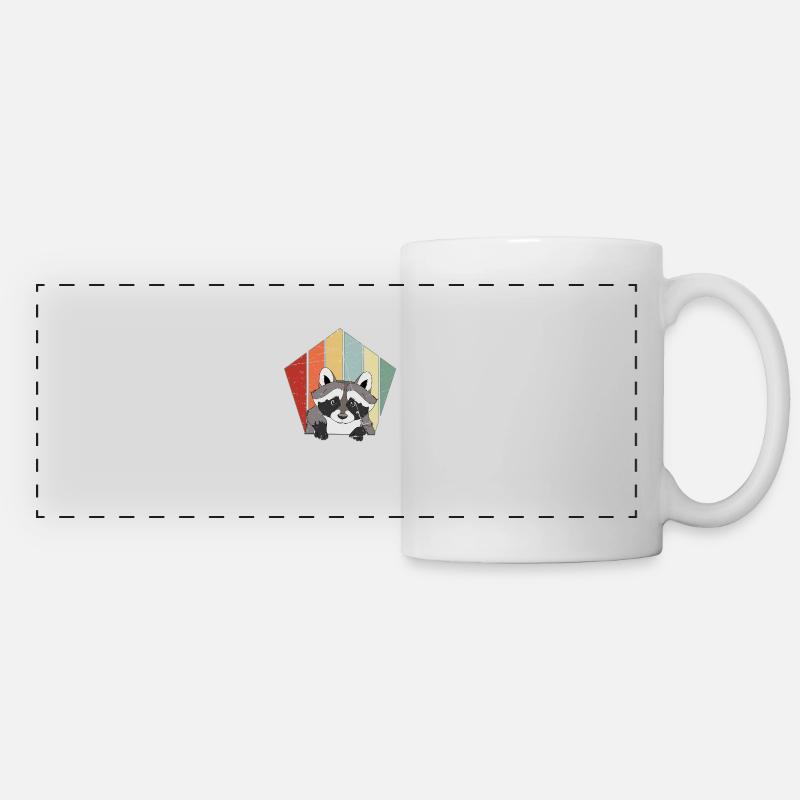 Racoon Trash Panda Racoons Gift - Panoramic Mug - white