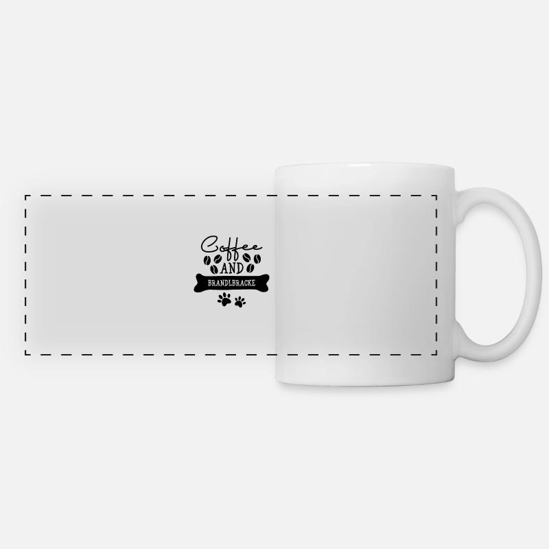 Café et brandlbracke - Mug panoramique contrasté et blanc - blanc