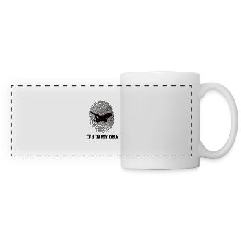 Les avions, c’est dans mon ADN - Mug panoramique contrasté et blanc - blanc - Devant