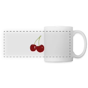 Cerises - Mug panoramique contrasté et blanc - blanc - Devant