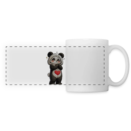 Panda en Combinaison Stylée - Mug panoramique contrasté et blanc