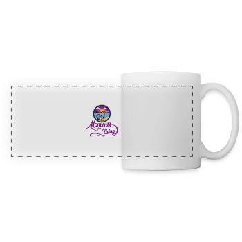 Sun and Palms beach summer sundown purple moment - Panoramic Mug - white - Front