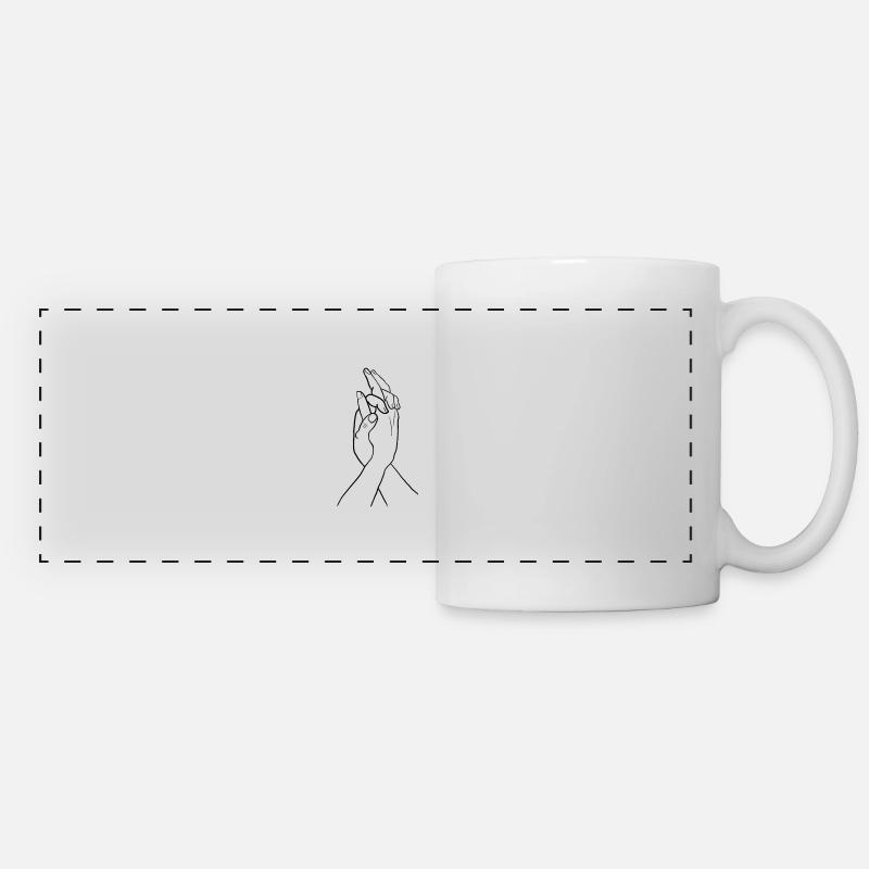 Hands - Panoramic Mug - white