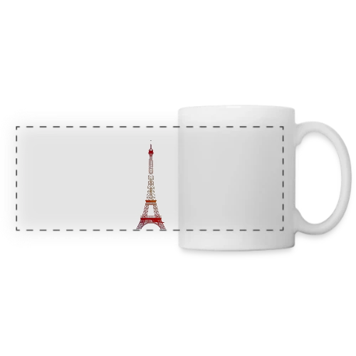 Tour Eiffel Dégradé - Mug panoramique contrasté et blanc