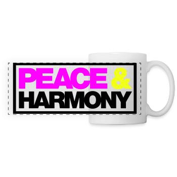 Typo Peace Harmony Kontur 3C - Panoramatasse - Weiß - Vorne