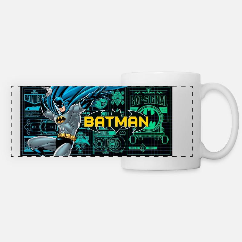 Batman Bat Signal Mug - Panoramic Mug - white