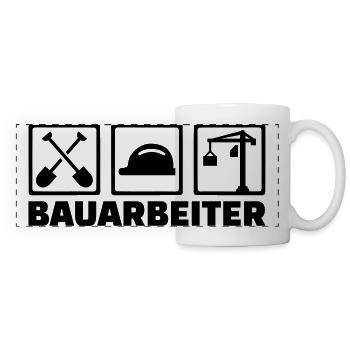 Bauarbeiter - Panoramatasse - Weiß - Vorne