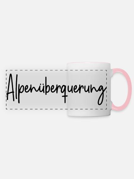 Alpenüberquerung - Panoramatasse - Weiß/Pink