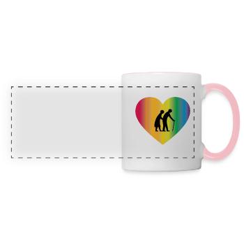 Care with Heart Hospital Nursing Home Pk Gift - Panoramic Mug - white/pink - Front