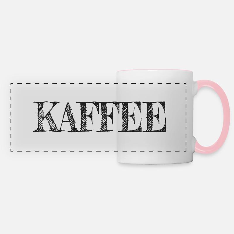 Kaffee - Panoramatasse - Weiß/Pink
