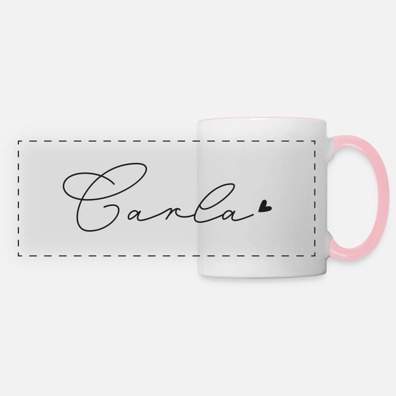 Name Carla - Panoramic Mug - white/pink