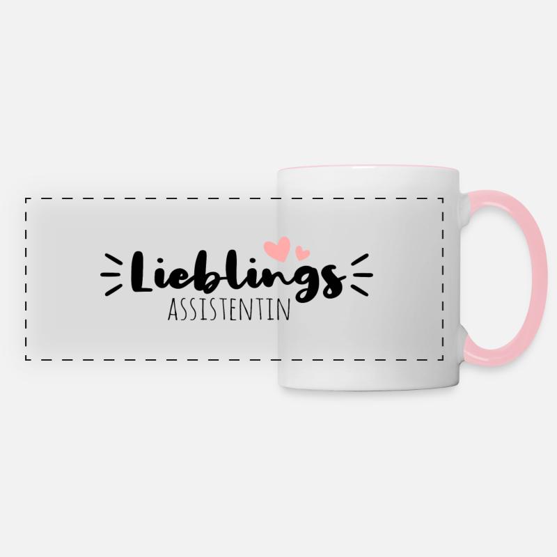 Favorite assistant - Panoramic Mug - white/pink