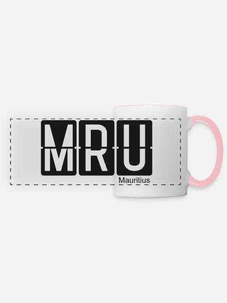 Mauritius - Panoramatasse - Weiß/Pink